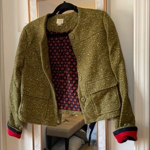 AND green tweed jacket